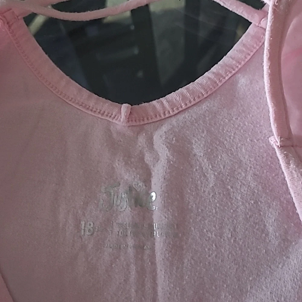 Justice Pink Long Sleeve Top with Cat Purse Design ❤️